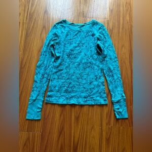Teal Long Sleeve Top size large girls